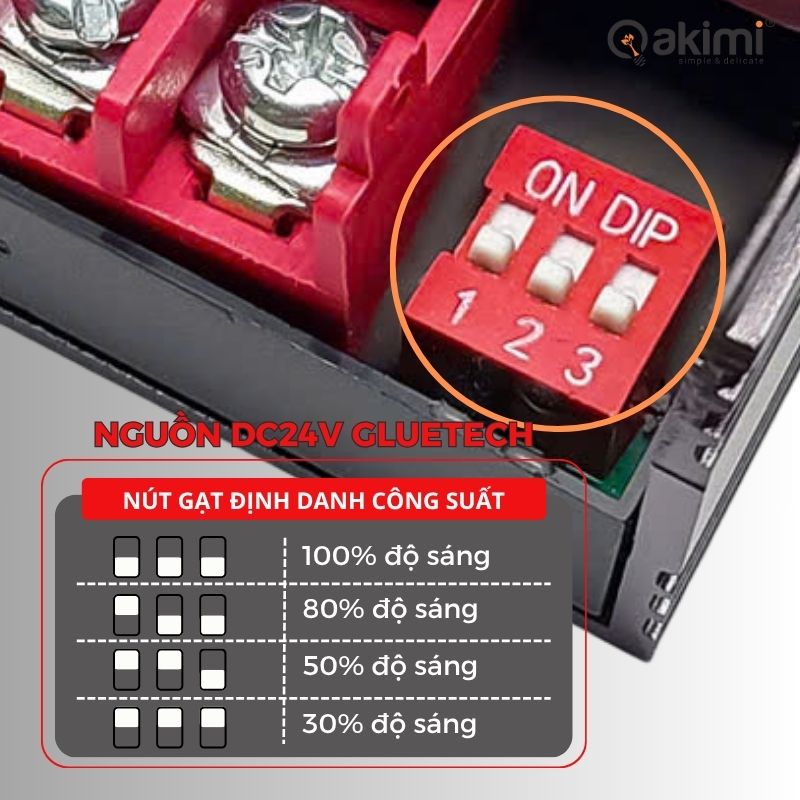 Với nút gạt định danh công suất, ánh sáng không chỉ được bật lên – nó được điều chỉnh, tinh chỉnh và hoàn thiện theo đúng ý đồ của người kiến tạo.